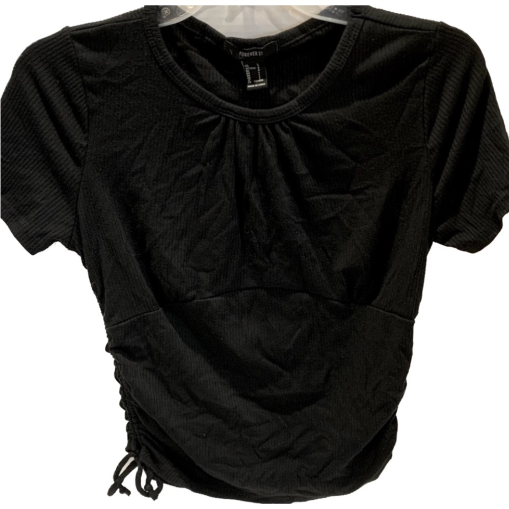 Forever 21 black top with adjustable fit sides size large